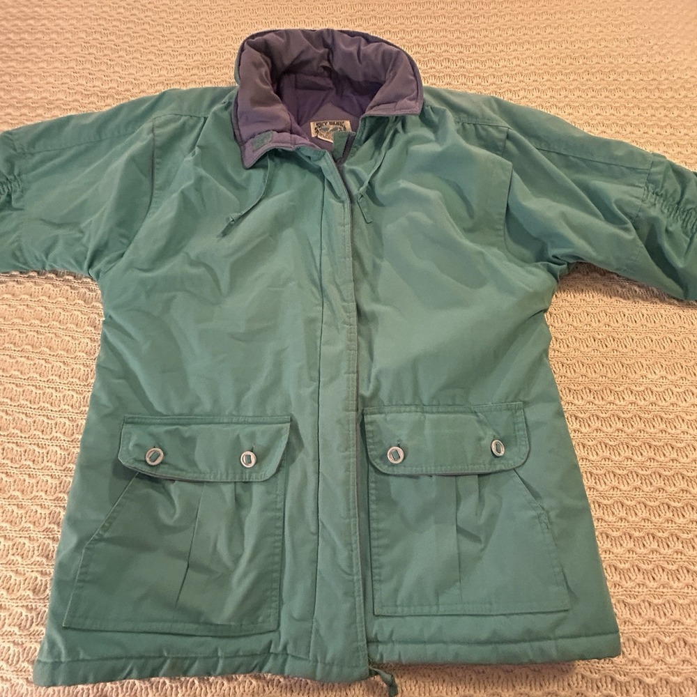 Vintage 90s Sky Blue Waters Men's‎ XL Blue Purple Winter Ski Coat